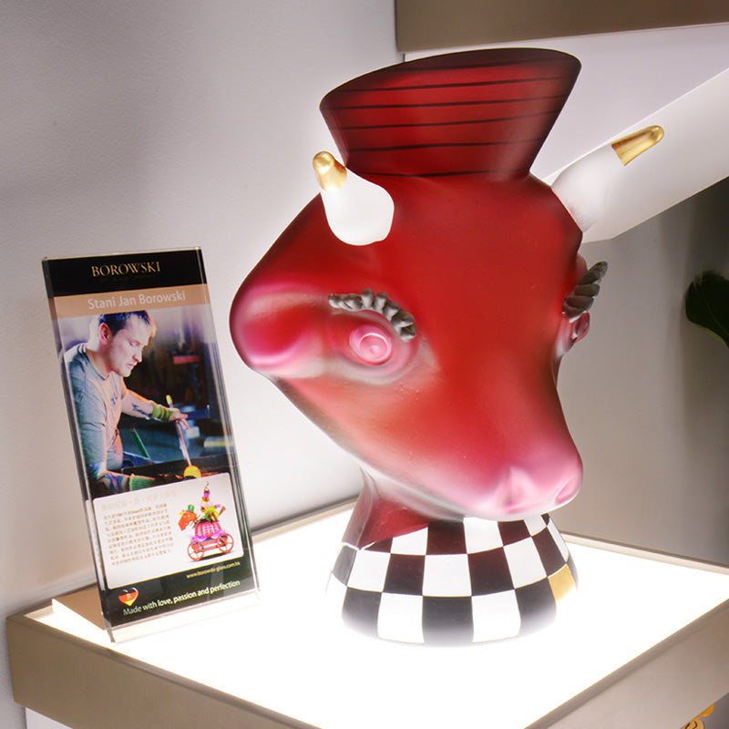 ANIMALIA "RED NECK" - Vase, Vase, [Borowski Art Glass in Asia]