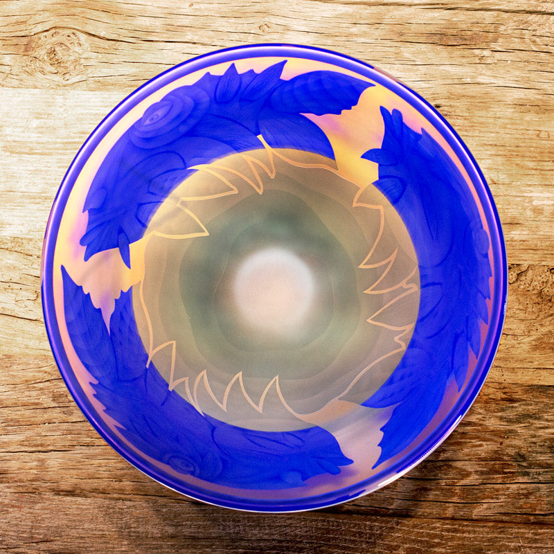 OCEAN TRIO - Bowl by Pawel, Art sculpture, [Borowski Art Glass in Asia]