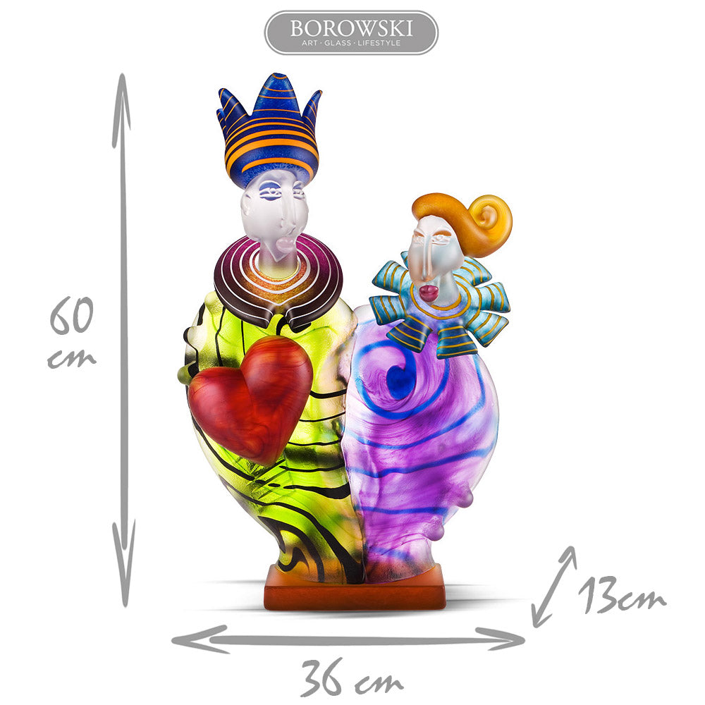 KING & QUEEN - Object by SJB, Art sculpture, [Borowski Art Glass in Asia]