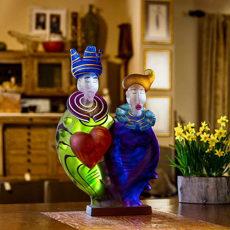 KING & QUEEN - Object by SJB, Art sculpture, [Borowski Art Glass in Asia]