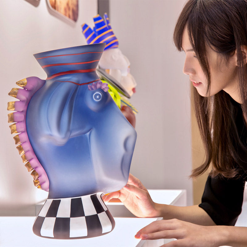 ANIMALIA "OFFICER ED" - Vase, Vase, [Borowski Art Glass in Asia]