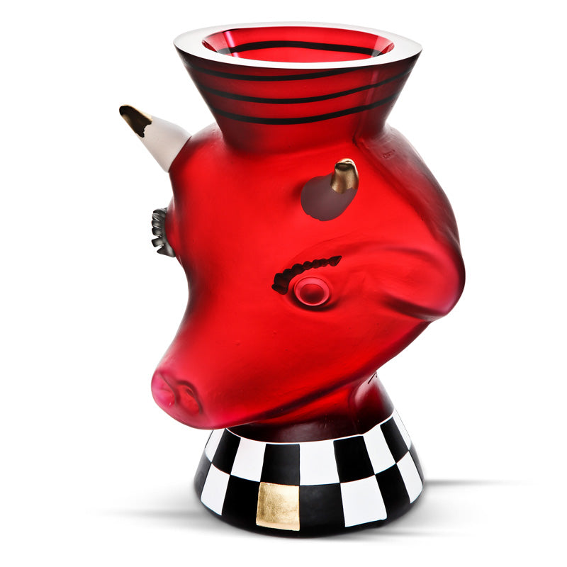 ANIMALIA "RED NECK" - Vase, Vase, [Borowski Art Glass in Asia]