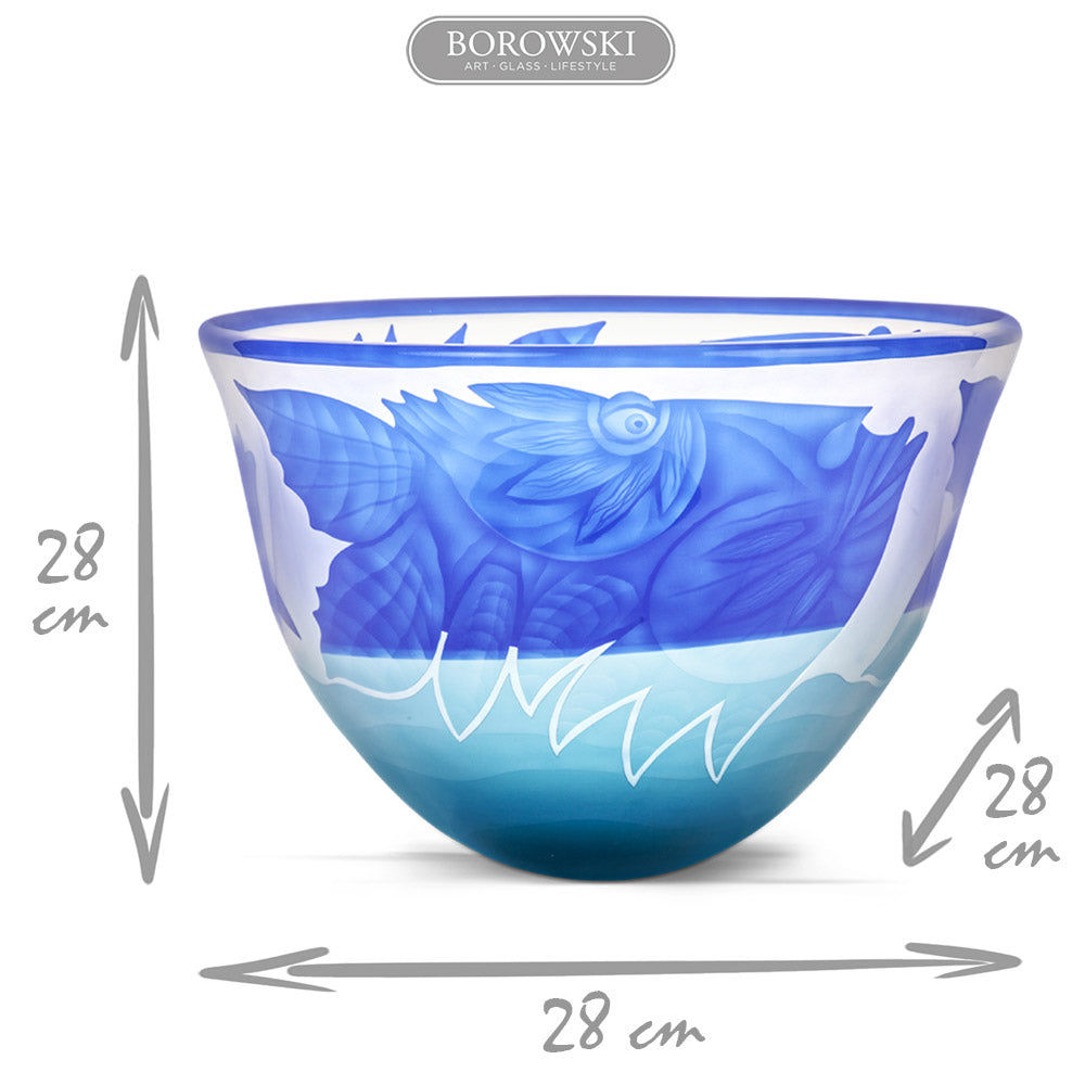 OCEAN TRIO - Bowl by Pawel, Art sculpture, [Borowski Art Glass in Asia]
