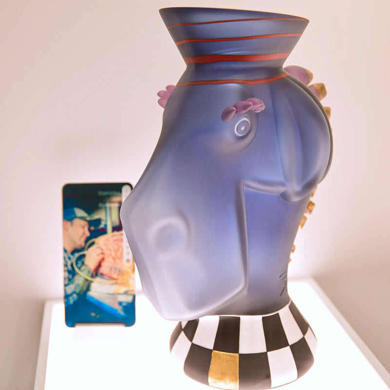 ANIMALIA "OFFICER ED" - Vase, Vase, [Borowski Art Glass in Asia]